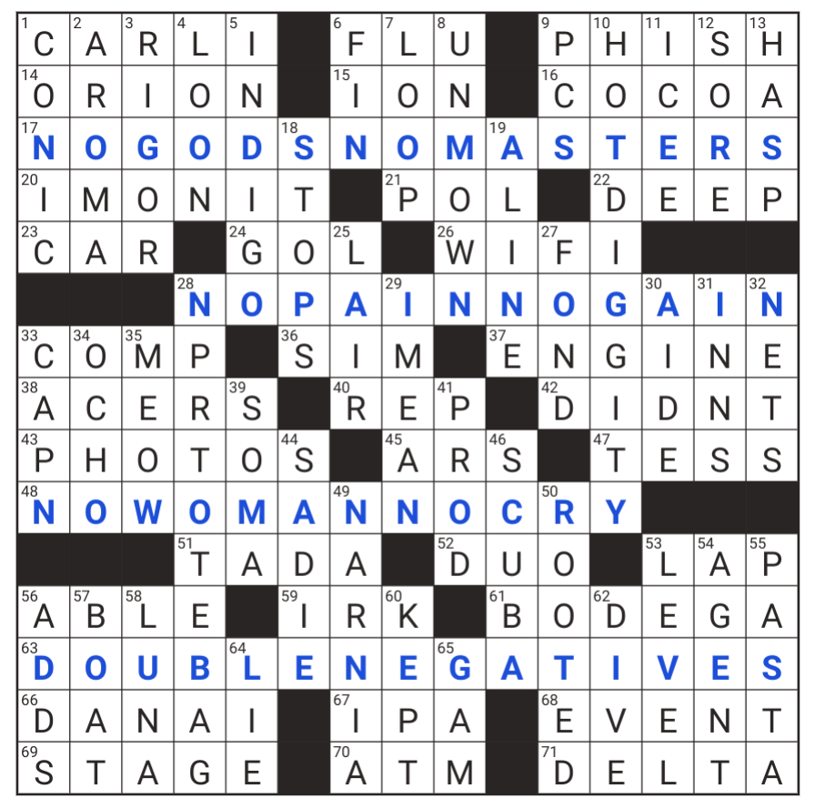 Latimes Crossword Printable