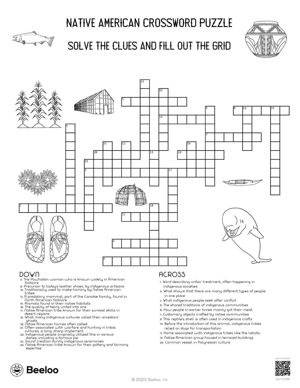 Native American Crossword Puzzle Beeloo Printable Crafts And Activities For Kids Native American Crossword Puzzle Beeloo Printable Crafts And Activities For Kids