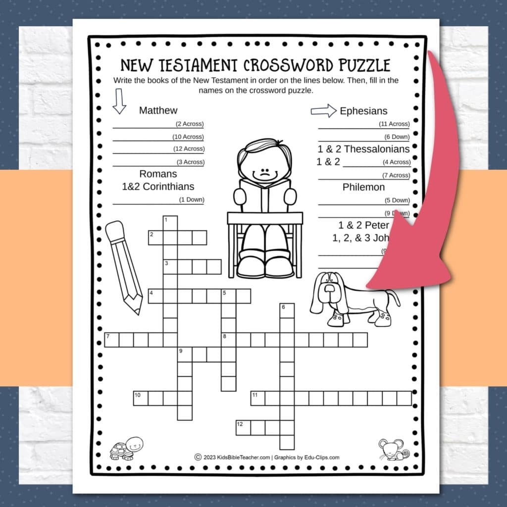 New Testament Crossword Books Of The Bible Puzzle For Kids New Testament Crossword Books Of The Bible Puzzle For Kids