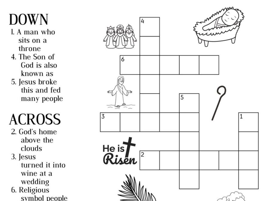 New Testament Crossword Puzzle Beeloo Printable Crafts And Activities For Kids
