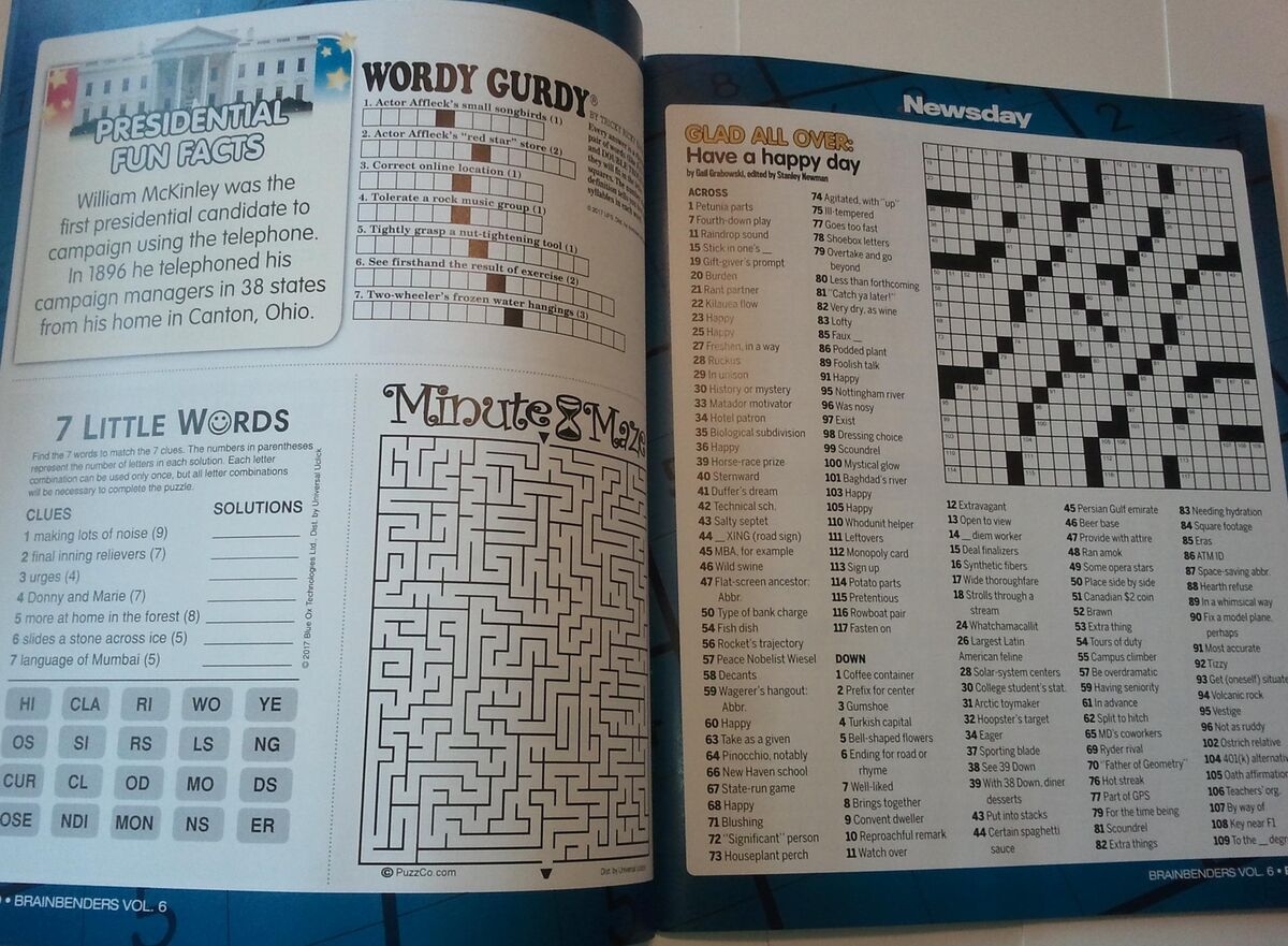 Newsday Brainbenders Volume 6 Crossword Sudoku Scrabble Boggle And More EBay