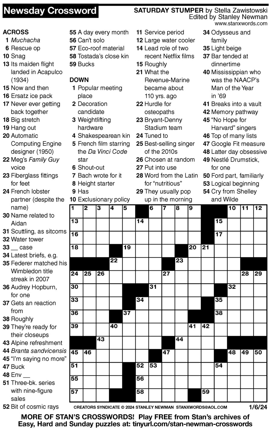 Free Daily Crossword Puzzle Answers Today Printable Free Daily Crossword Puzzle Answers Today Printable