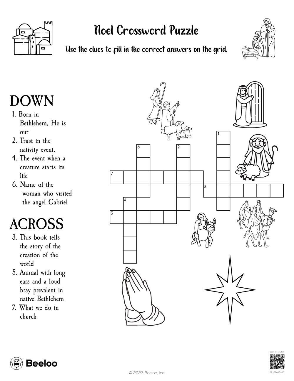 Noel Crossword Puzzle Beeloo Printable Crafts And Activities For Kids Noel Crossword Puzzle Beeloo Printable Crafts And Activities For Kids