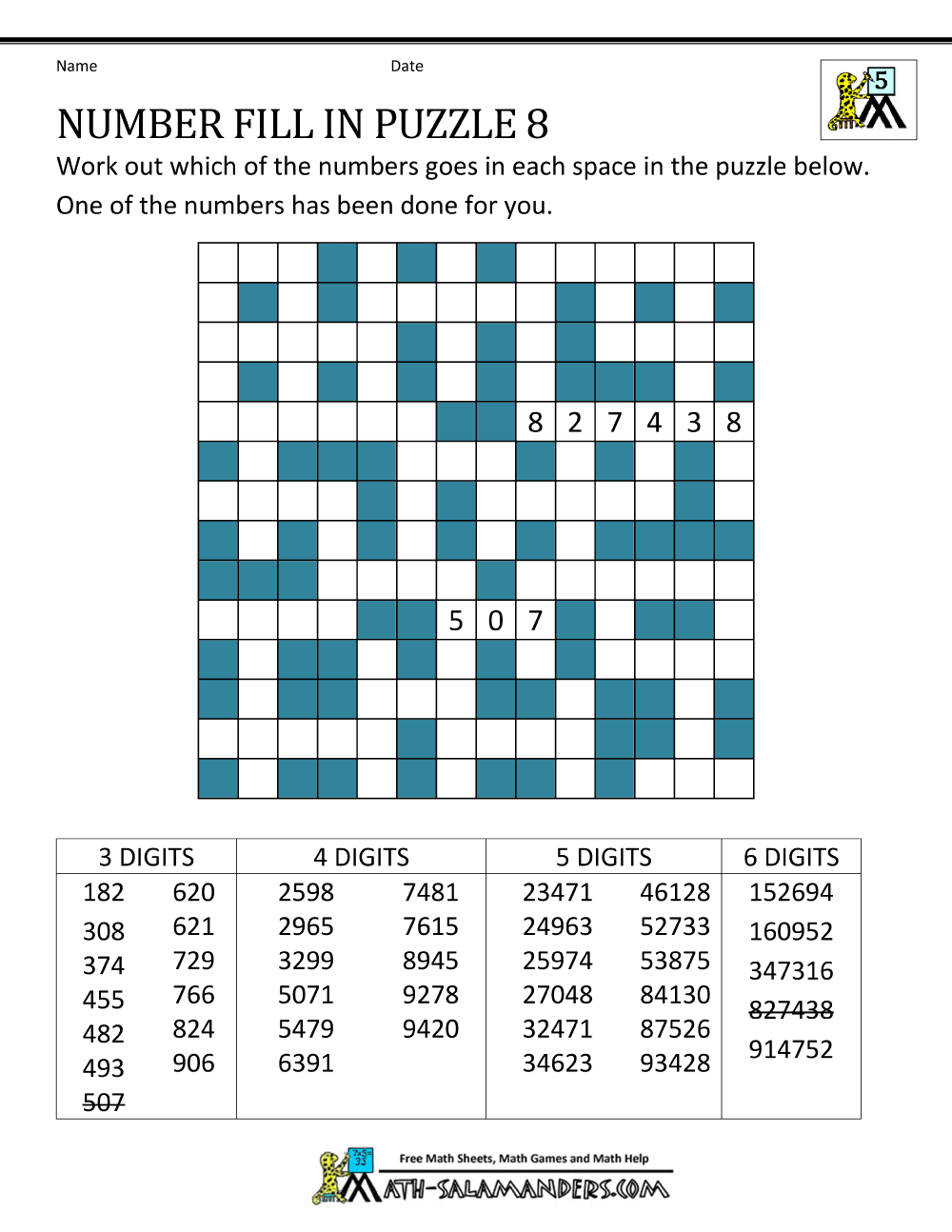 Crossword Puzzle 5th Grade Free Printable