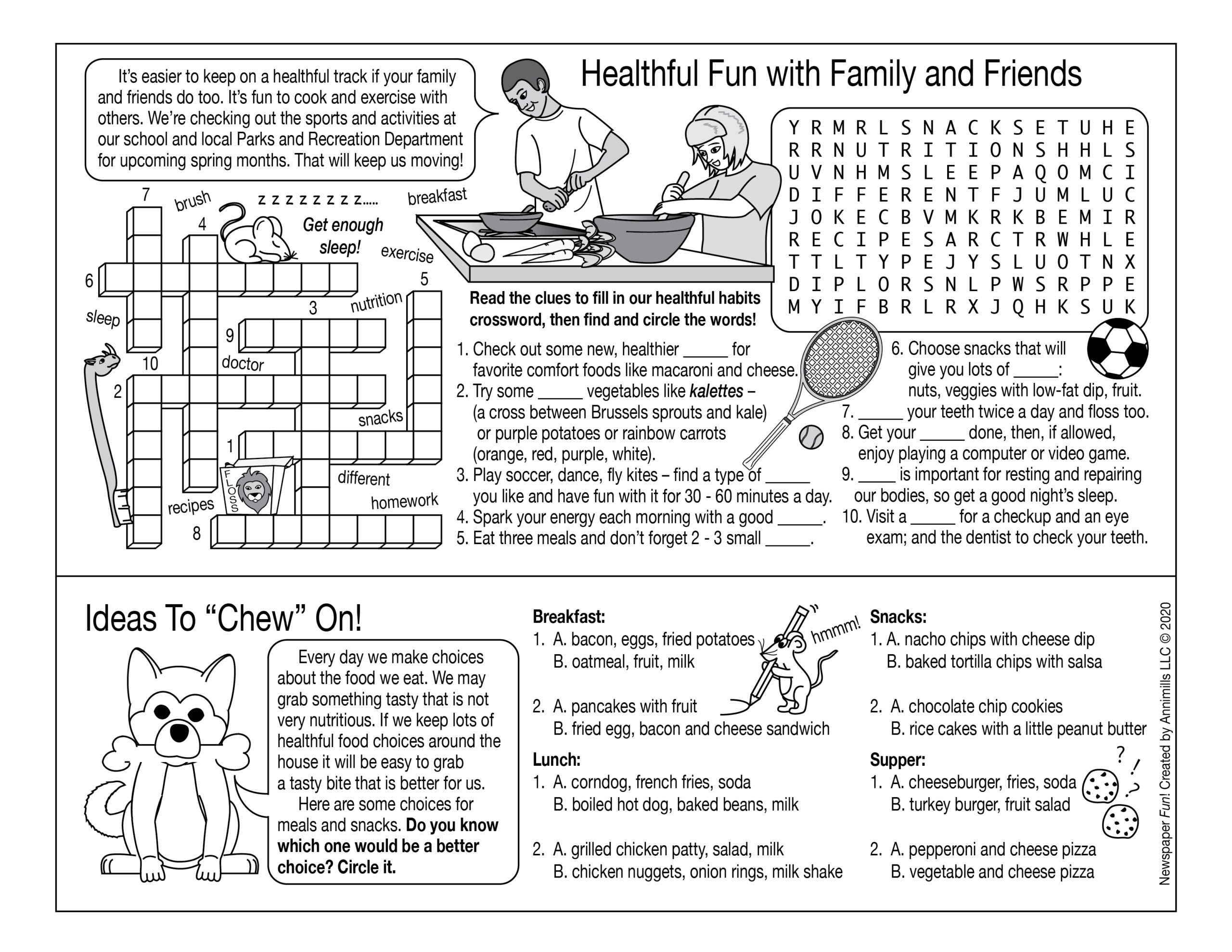 Nutrition Exercise Cooking Printable Puzzles Made By Teachers Nutrition Exercise Cooking Printable Puzzles Made By Teachers