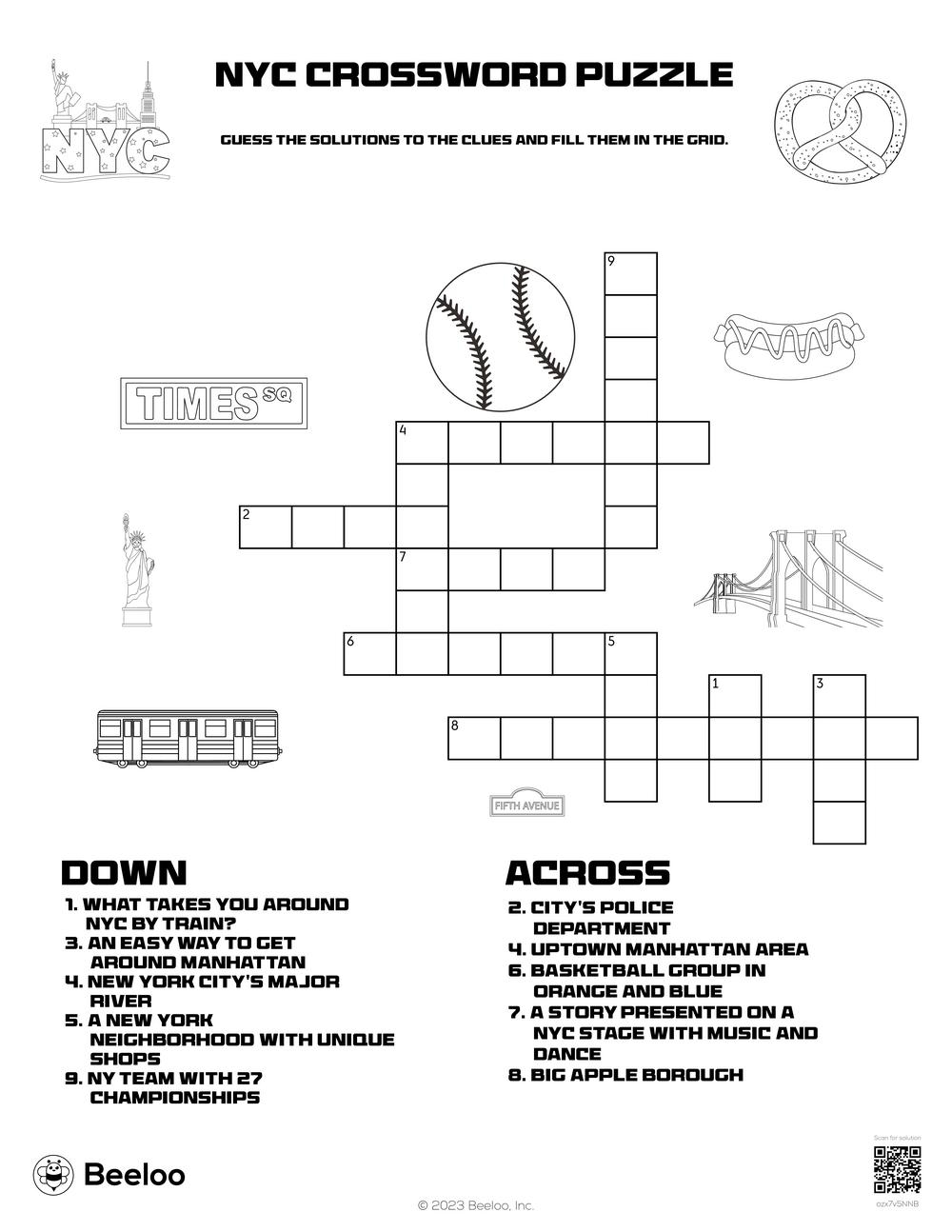 Printable Crossword Puzzles Easy