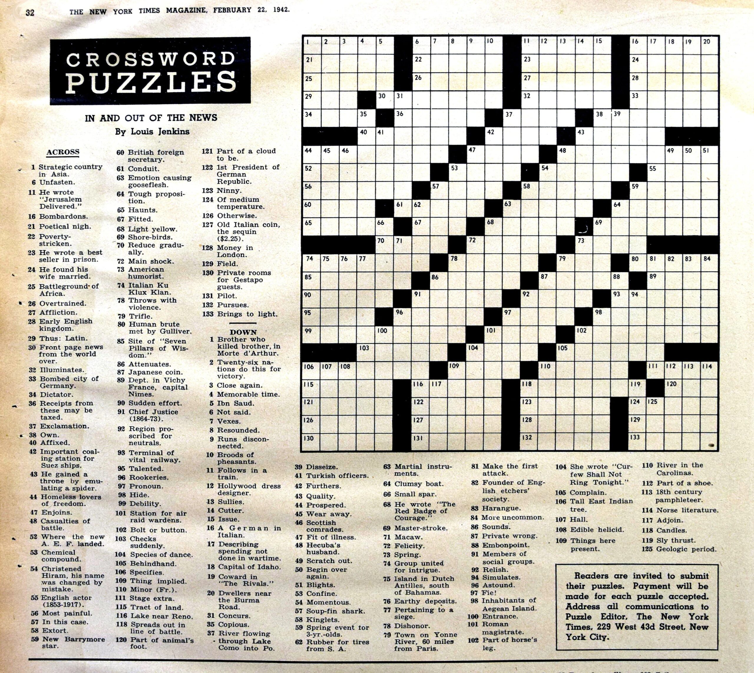 NYT 2nd Crossword Puzzle As A Digital Download Etsy Israel