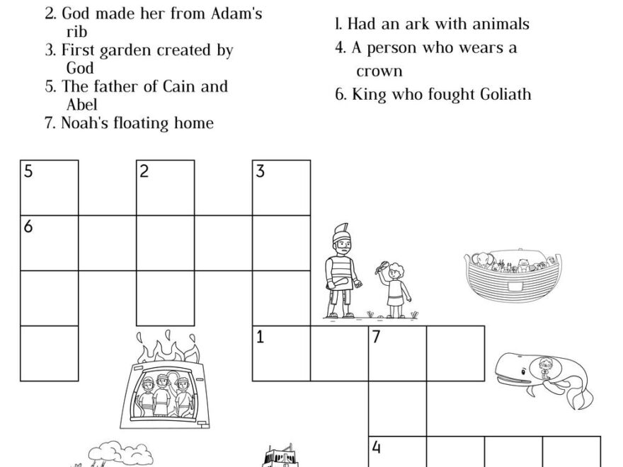 Old Testament Crossword Puzzle Beeloo Printable Crafts And Activities For Kids