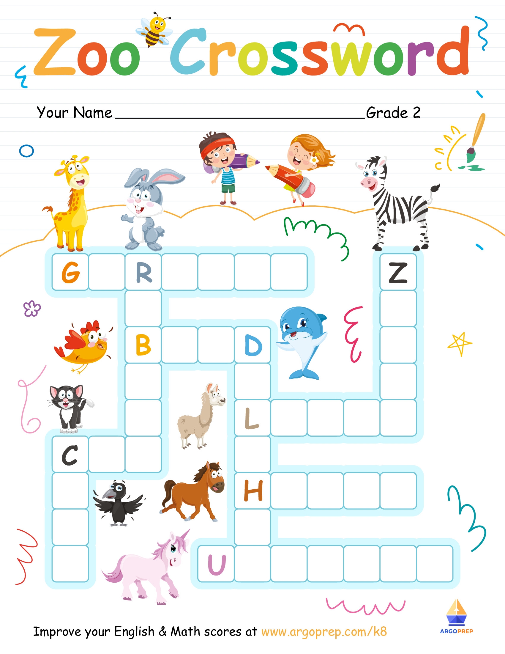 Oliver And Sophia s Ultimate Zoo Animal Crossword Puzzle ArgoPrep Oliver And Sophia s Ultimate Zoo Animal Crossword Puzzle ArgoPrep