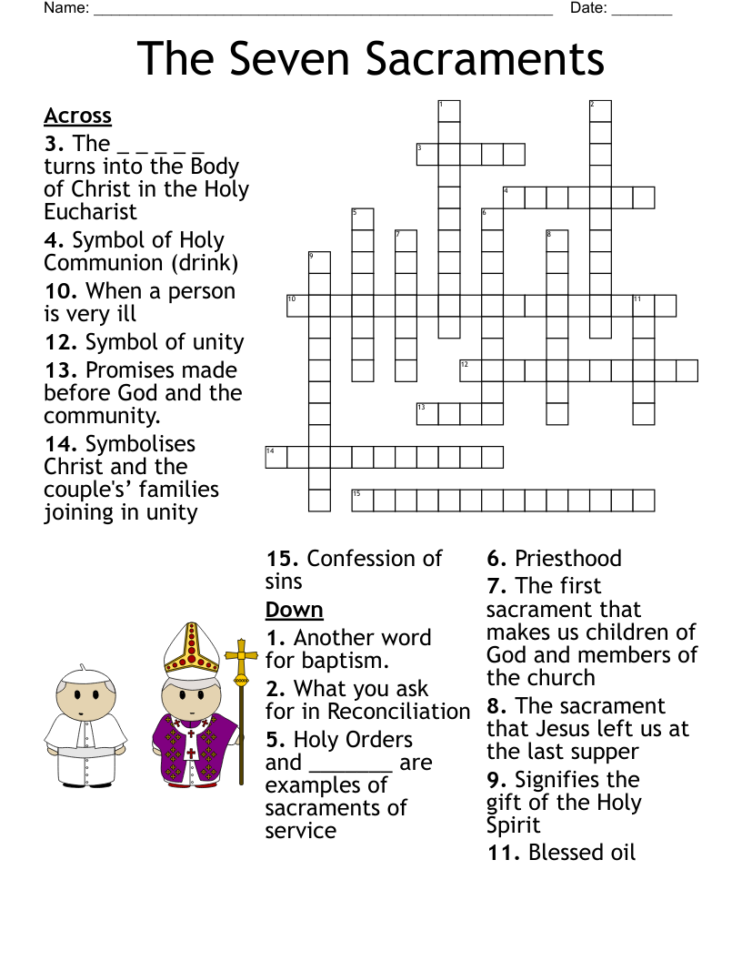 Organization Of The Church Crossword Puzzle WordMint