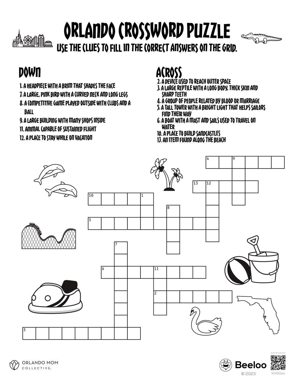 Large Printable Crossword Puzzles Free