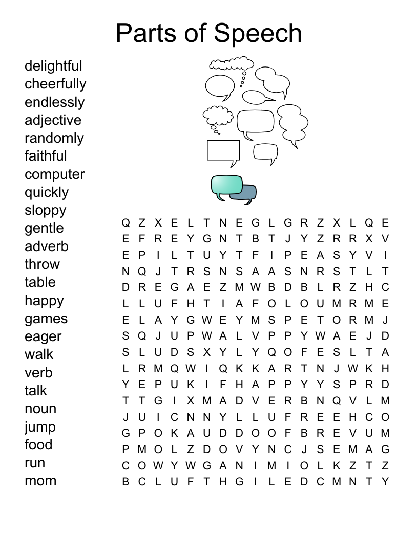 Parts Of Speech Word Search WordMint Parts Of Speech Word Search WordMint