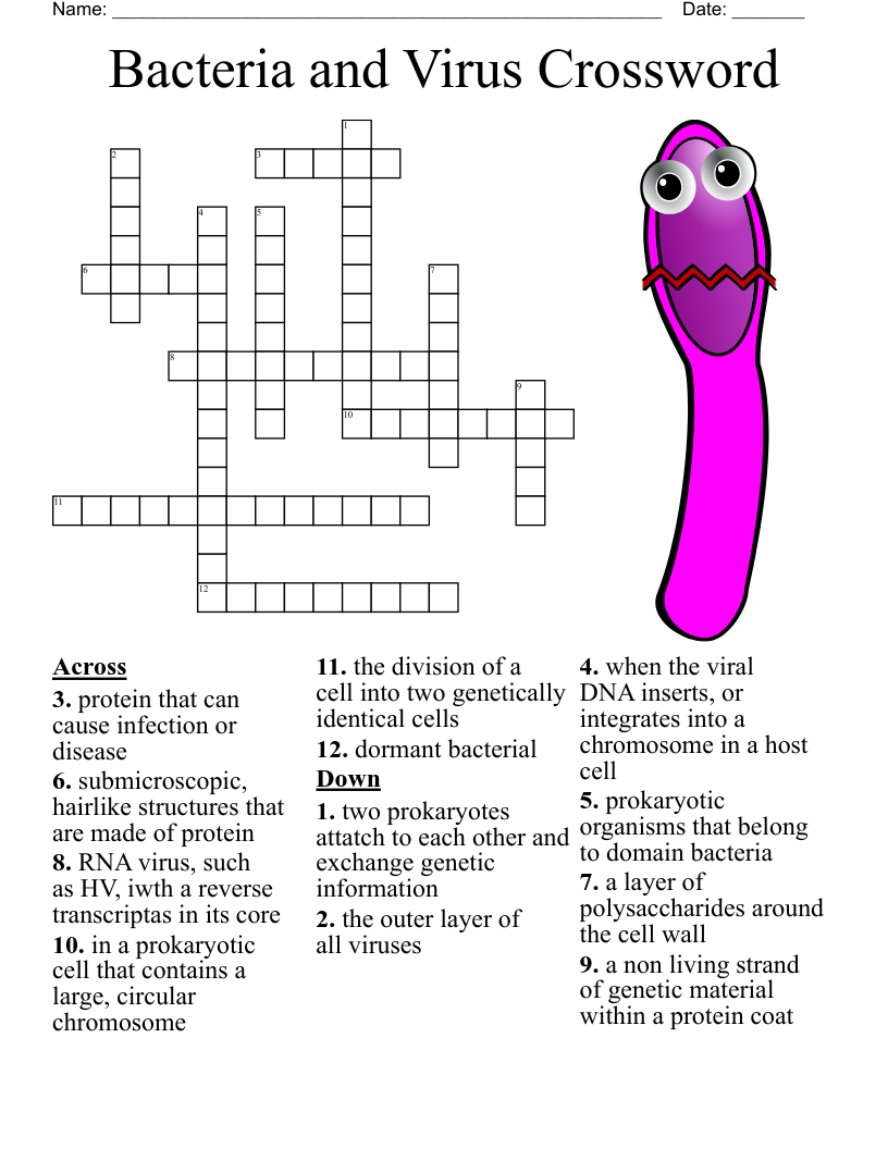 Pathogens Crossword WordMint