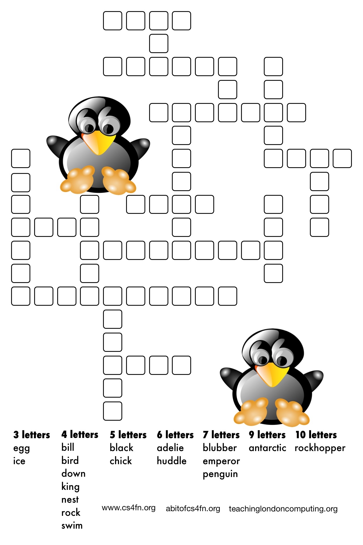 Penguin Kriss Kross Puzzle A Bit Of Cs4fn Penguin Kriss Kross Puzzle A Bit Of Cs4fn