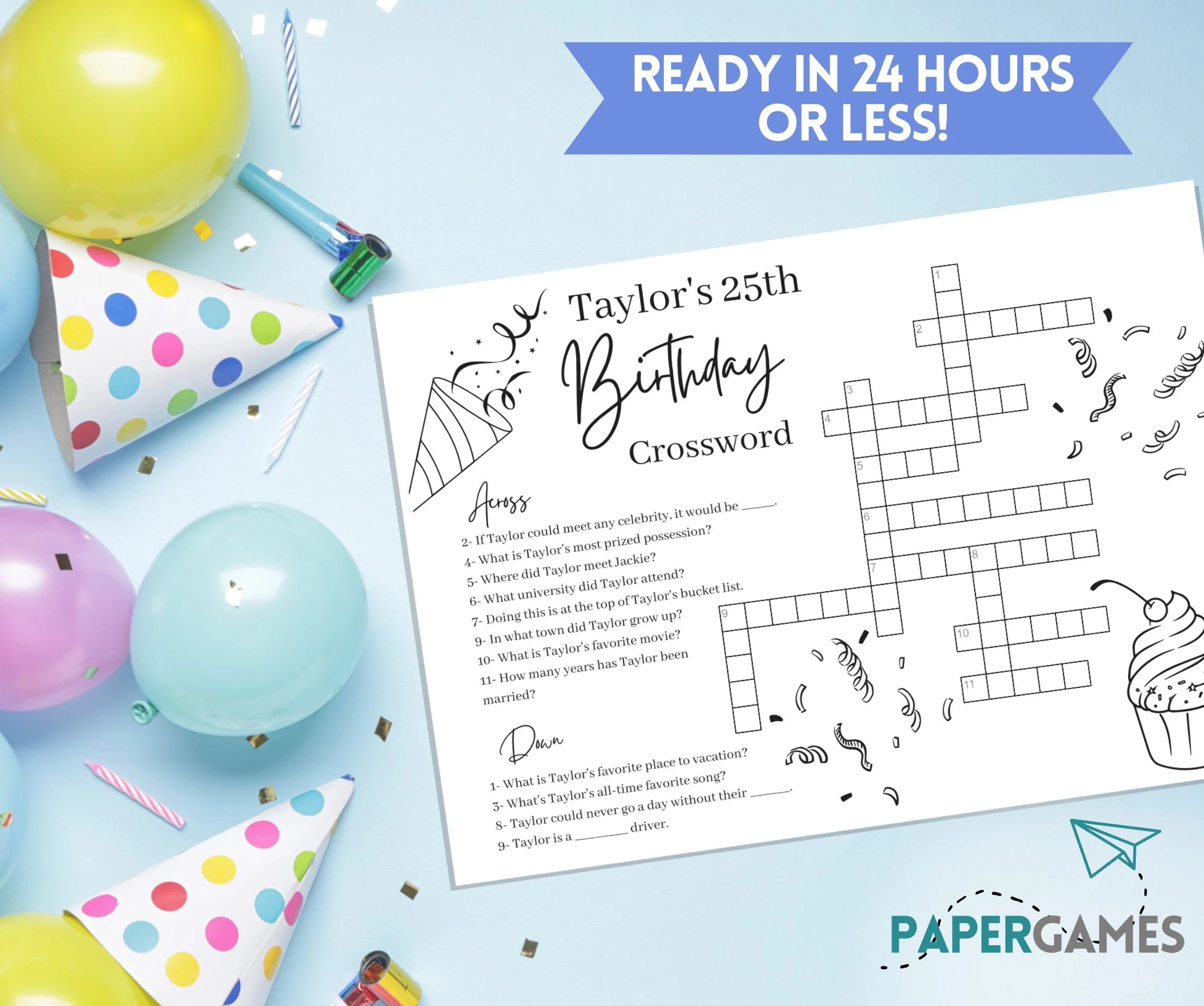 Free Printable Birthday Crossword Puzzles Free Printable Birthday Crossword Puzzles