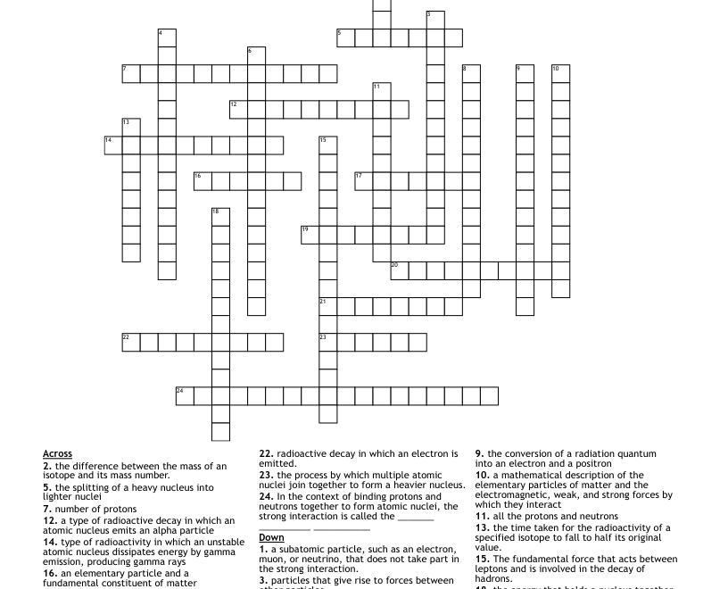 Physics Crossword WordMint