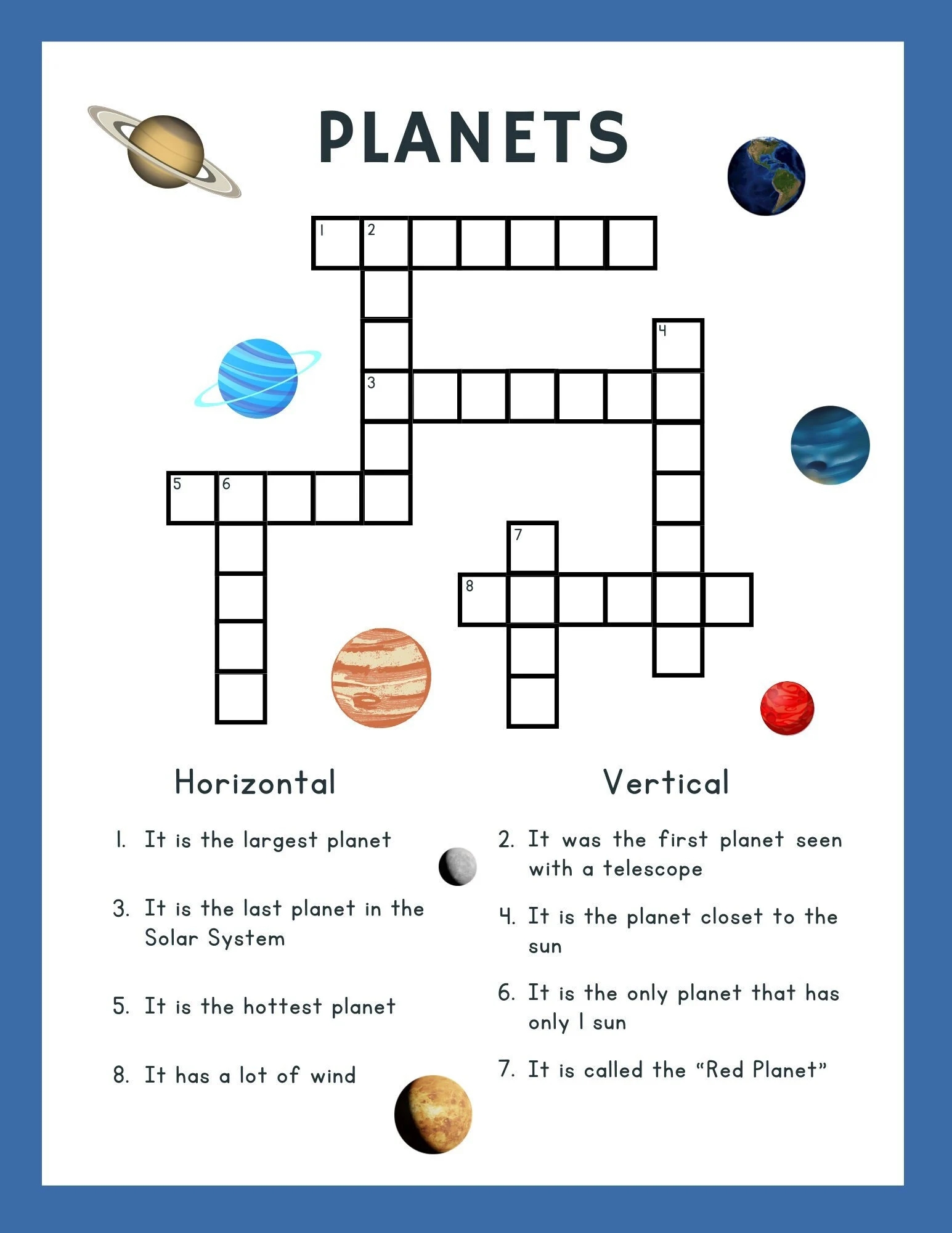Planet Activity Printable Planet Worksheets Educational Outer Space Worksheets Kids Science Printable Solar System Activity BUNDLE X 2 Etsy