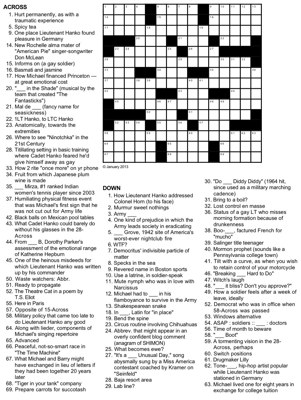 Printable Crossword Easy Printable Crossword Easy