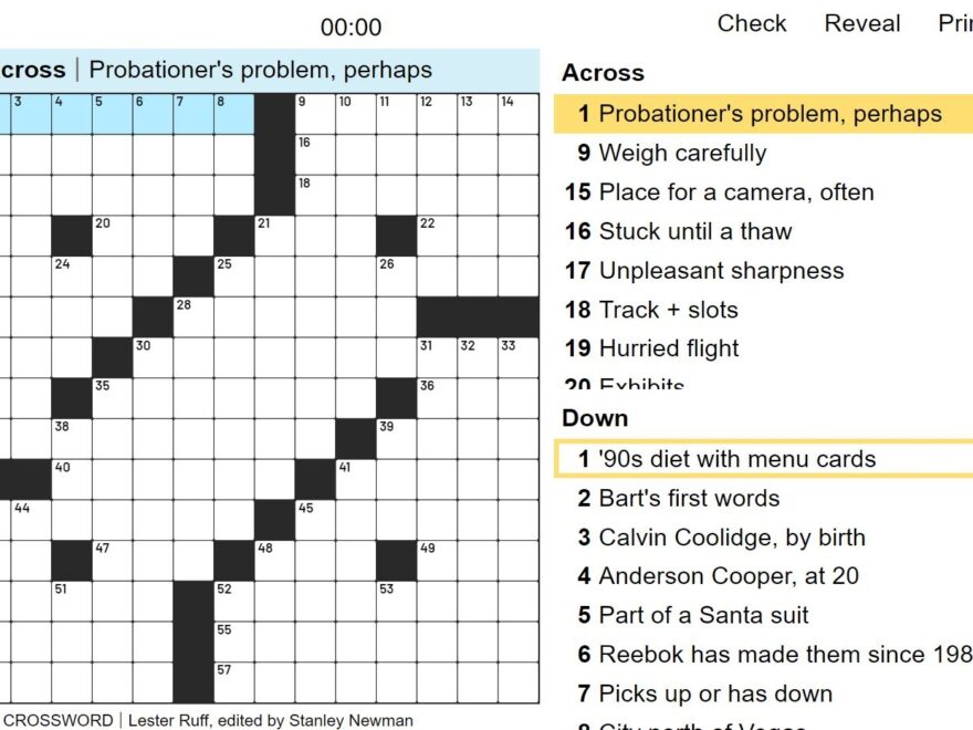 Play A Hard Crossword Puzzle For The Challenge