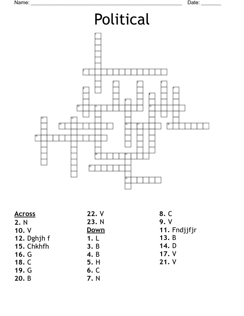 Political Crossword WordMint