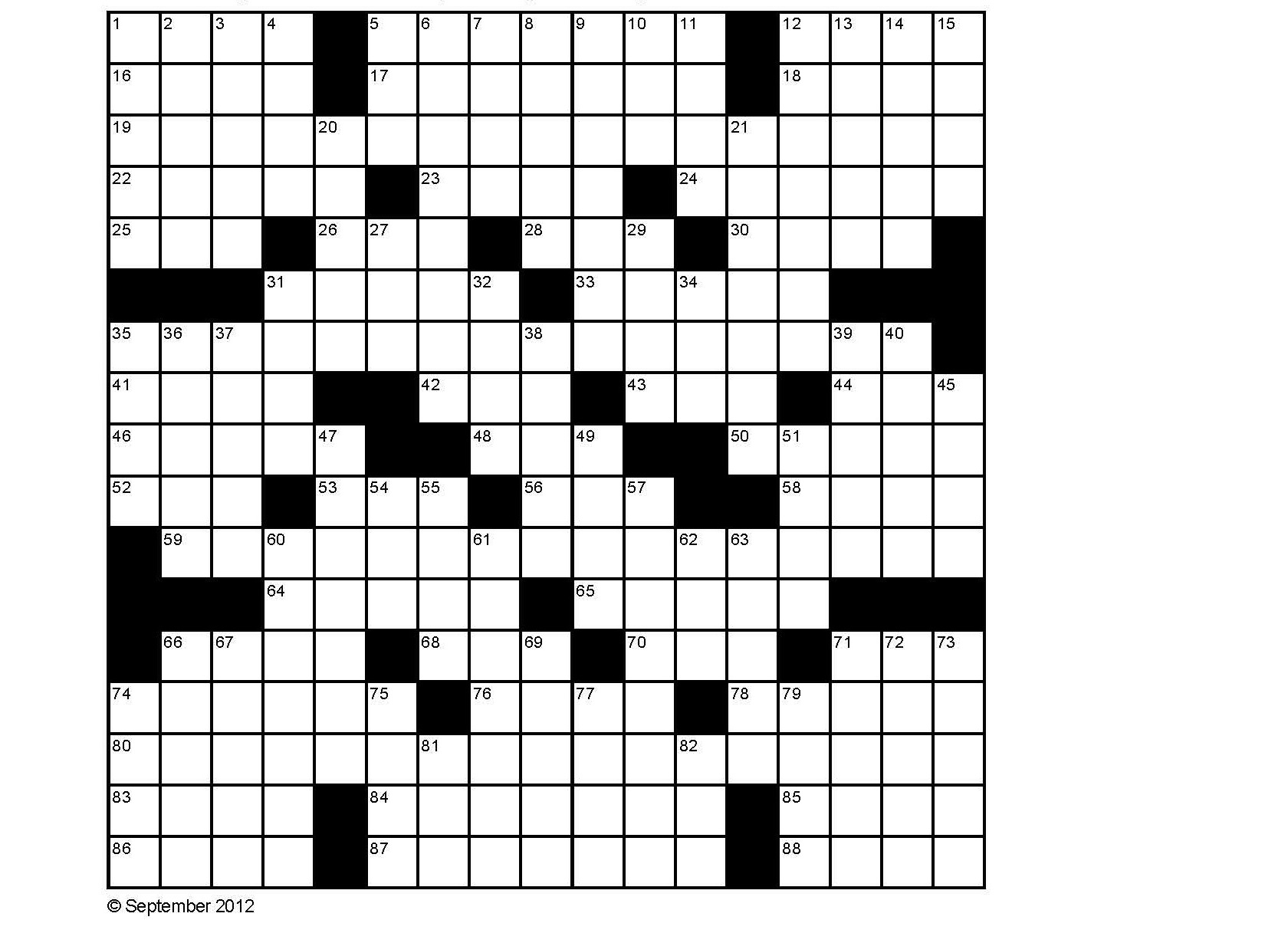 Political Crossword Printable