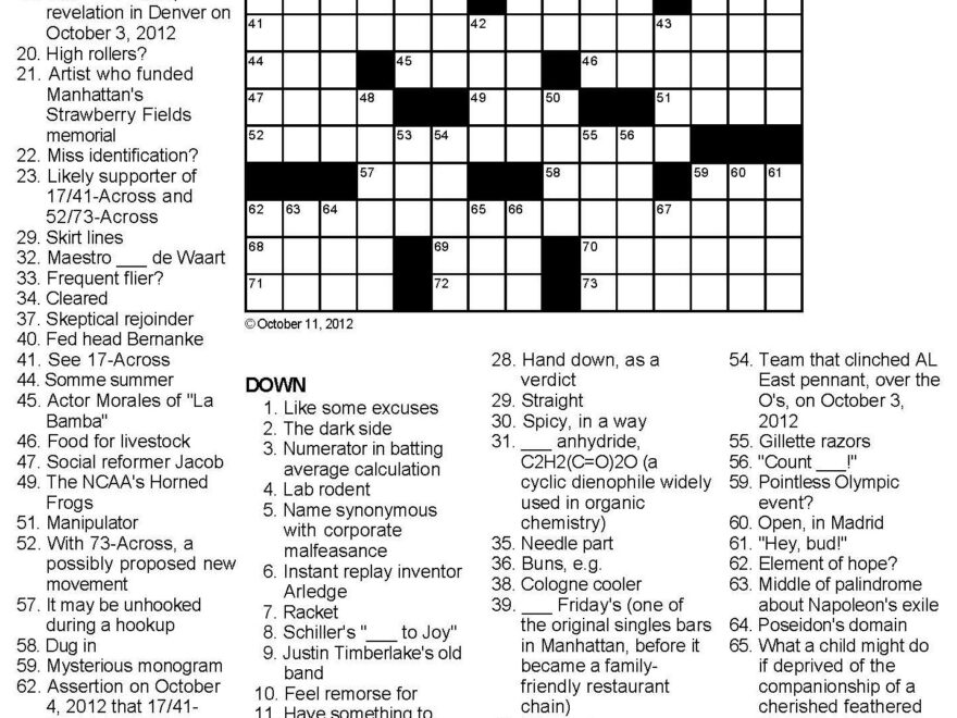 Politics Crossword Puzzle
