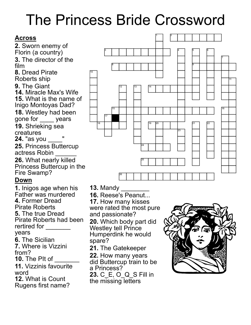 Princess Crossword WordMint