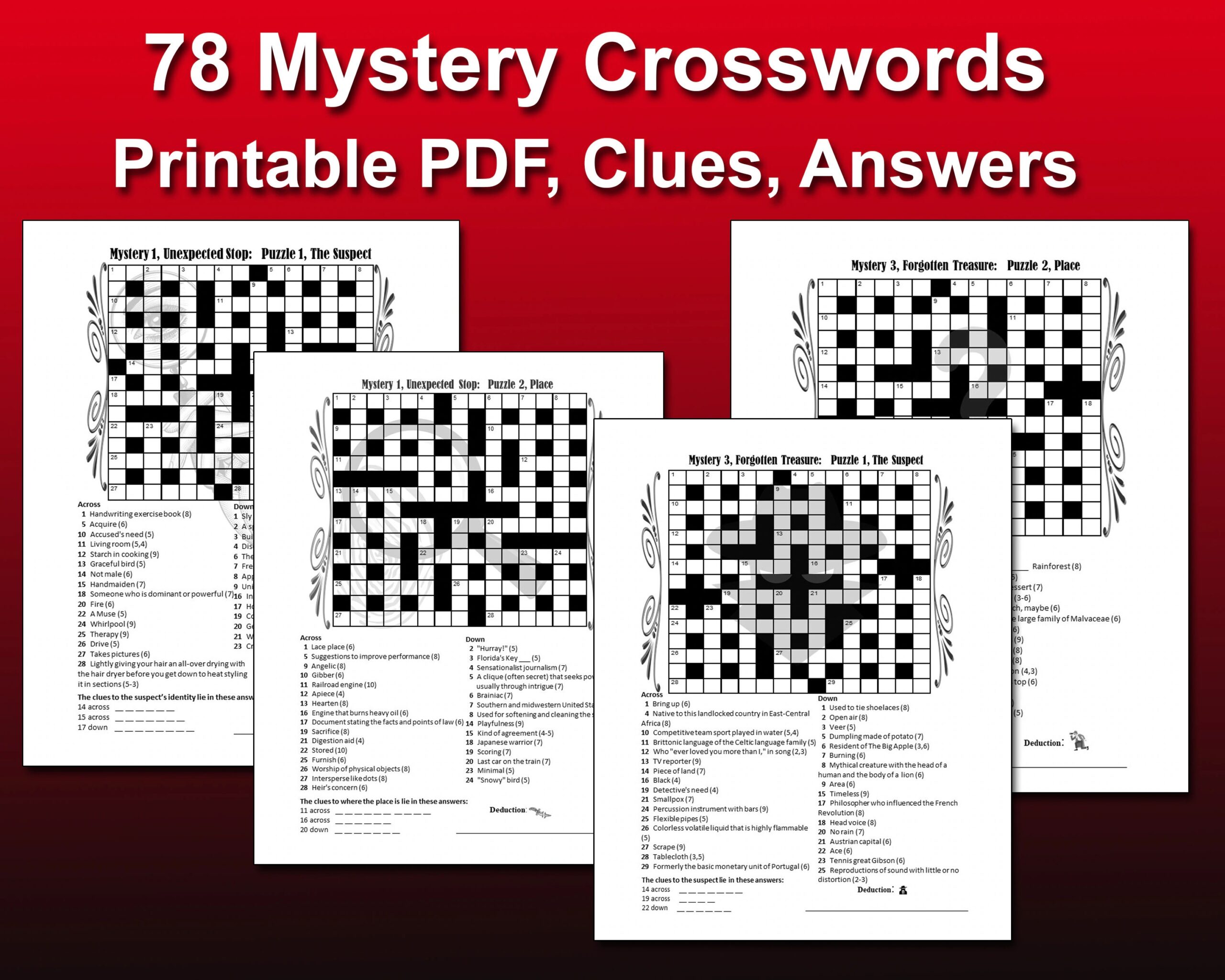 Printable Crossword 78 Puzzles Murder Mystery Theme Game Hidden Clues Seniors Adults Teens Instant Download Etsy Printable Crossword 78 Puzzles Murder Mystery Theme Game Hidden Clues Seniors Adults Teens Instant Download Etsy
