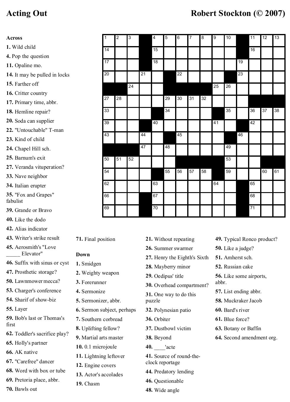 Printable Crossword Puzzles South Africa Printable Crossword Puzzles Worksheets Library