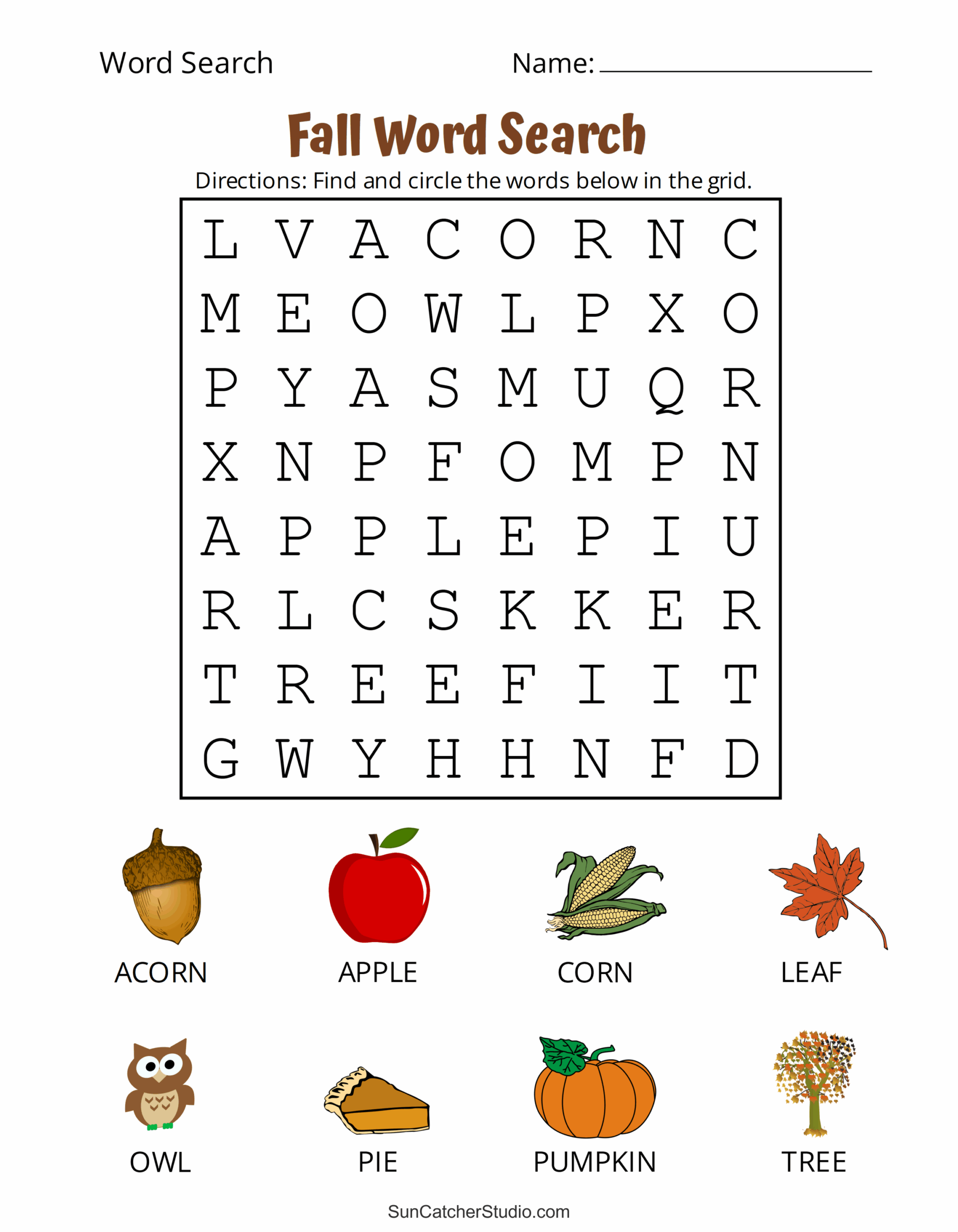 Printable Fall Word Search Puzzles Autumn Word Search Free Printables Monograms Design Tools Patterns DIY Projects