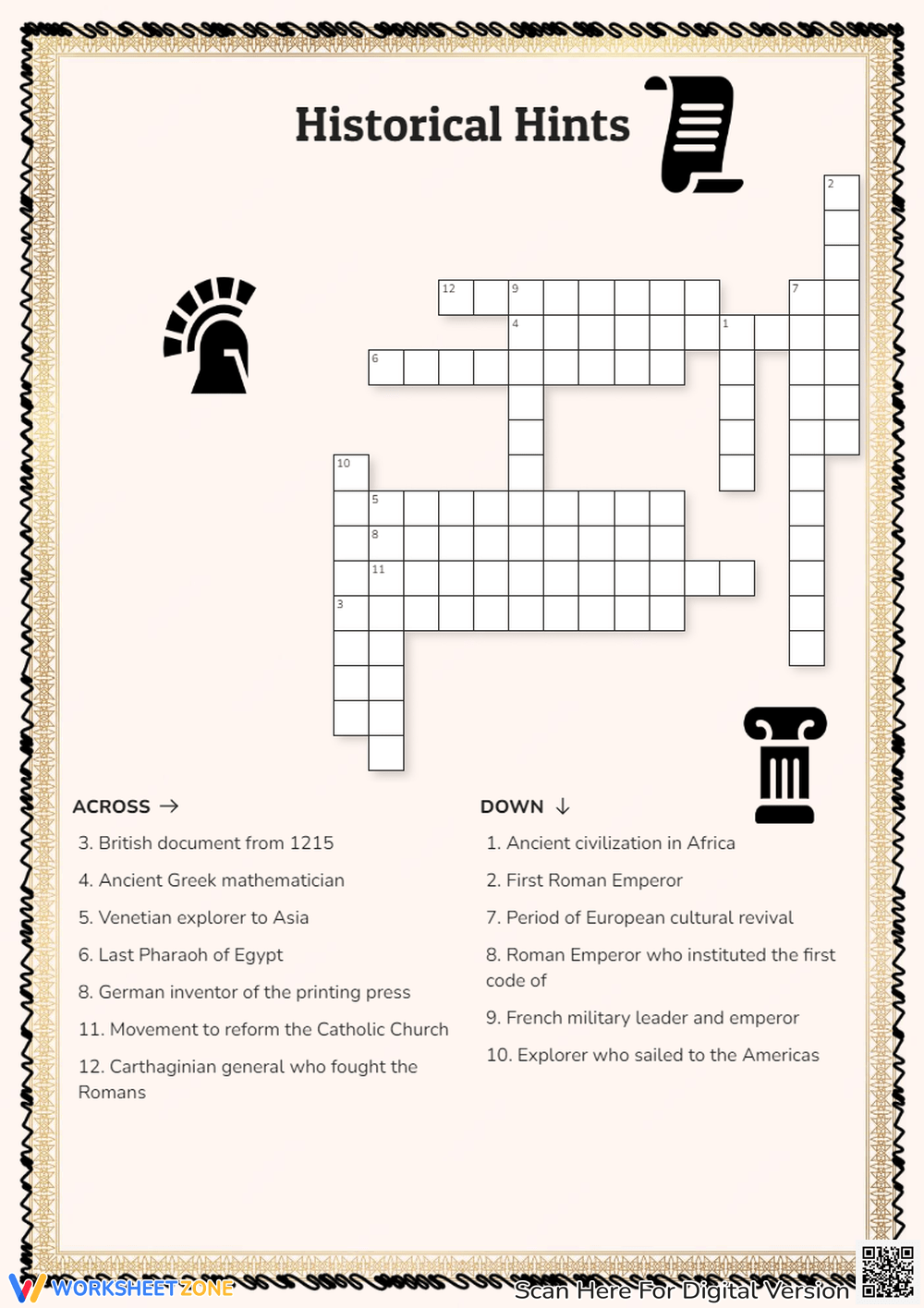 Printable Grade 2 History Crossword Puzzles Worksheets Printable Grade 2 History Crossword Puzzles Worksheets
