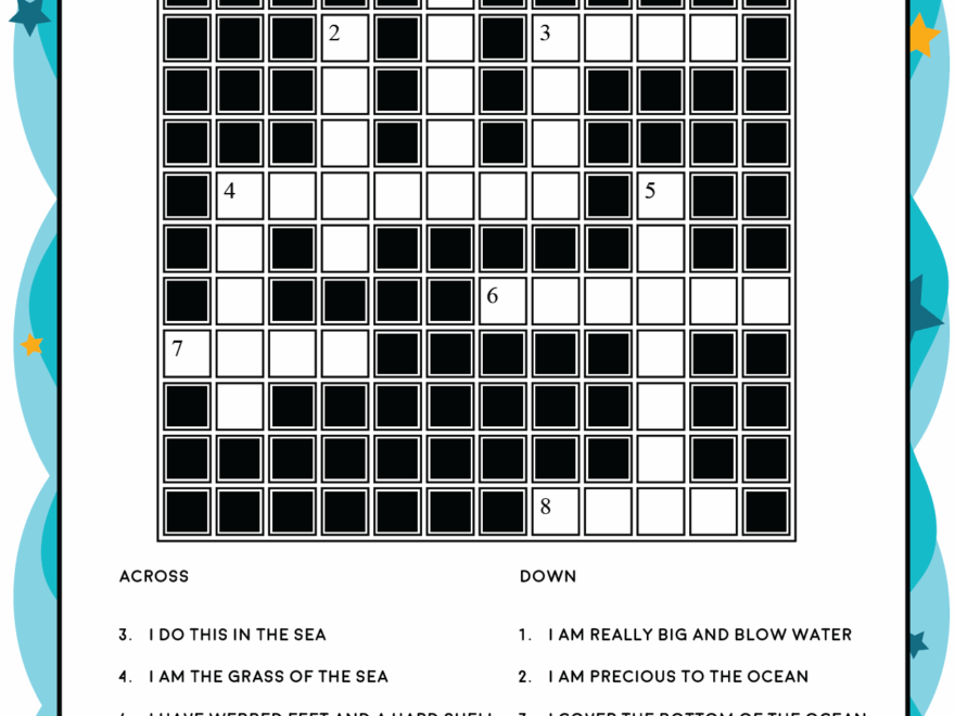 Printable Kids Crossword Puzzles World Of Printables Worksheets Library