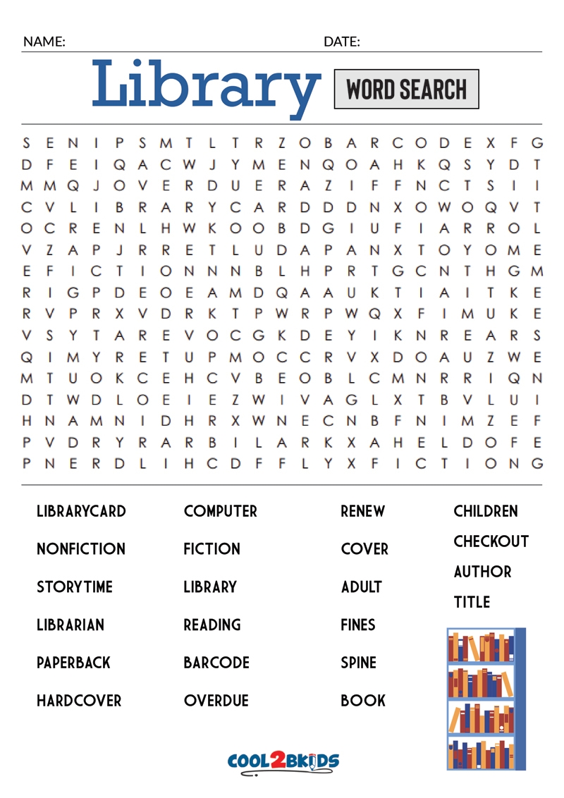 Free Printable Library Crossword Puzzles Free Printable Library Crossword Puzzles