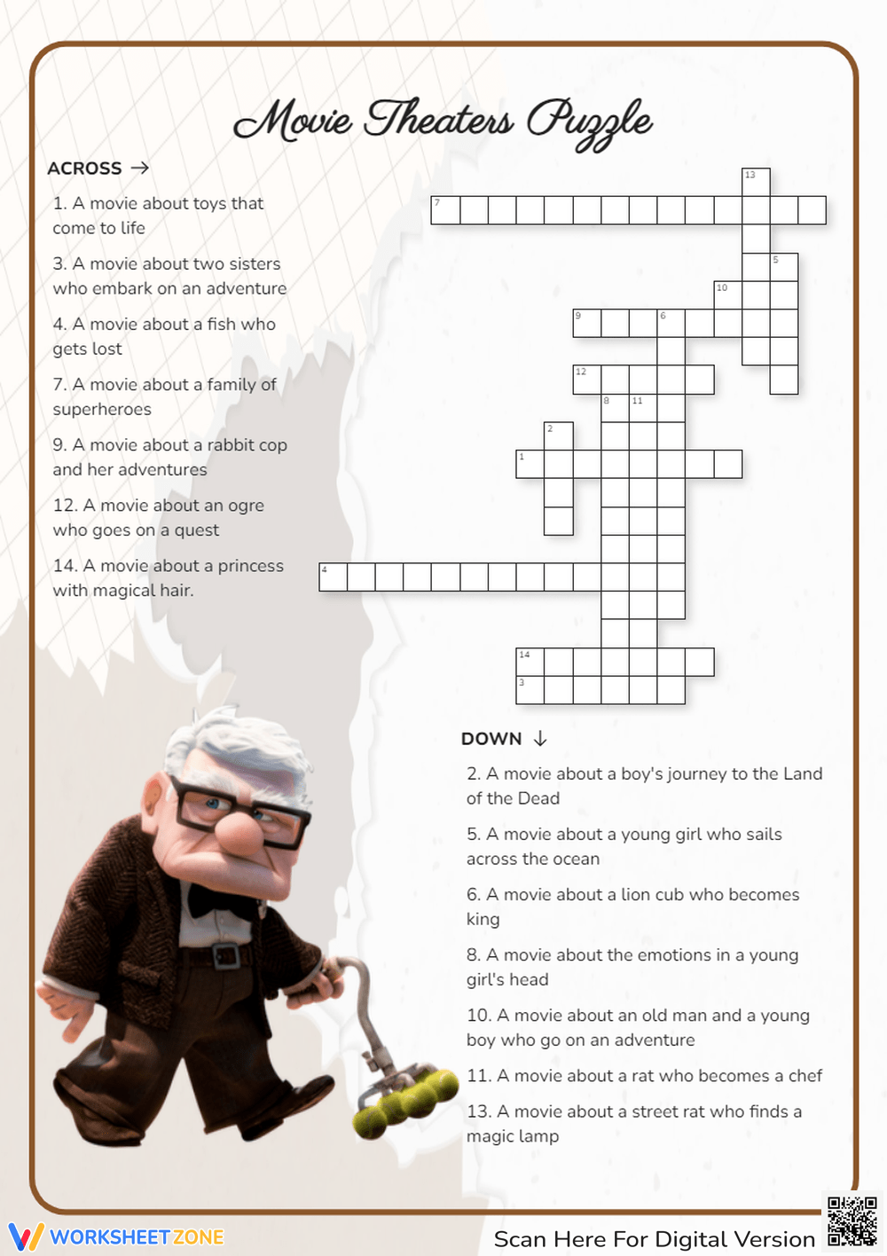 Printable Movie Crossword Puzzles Worksheets Download Printable Movie Crossword Puzzles Worksheets Download