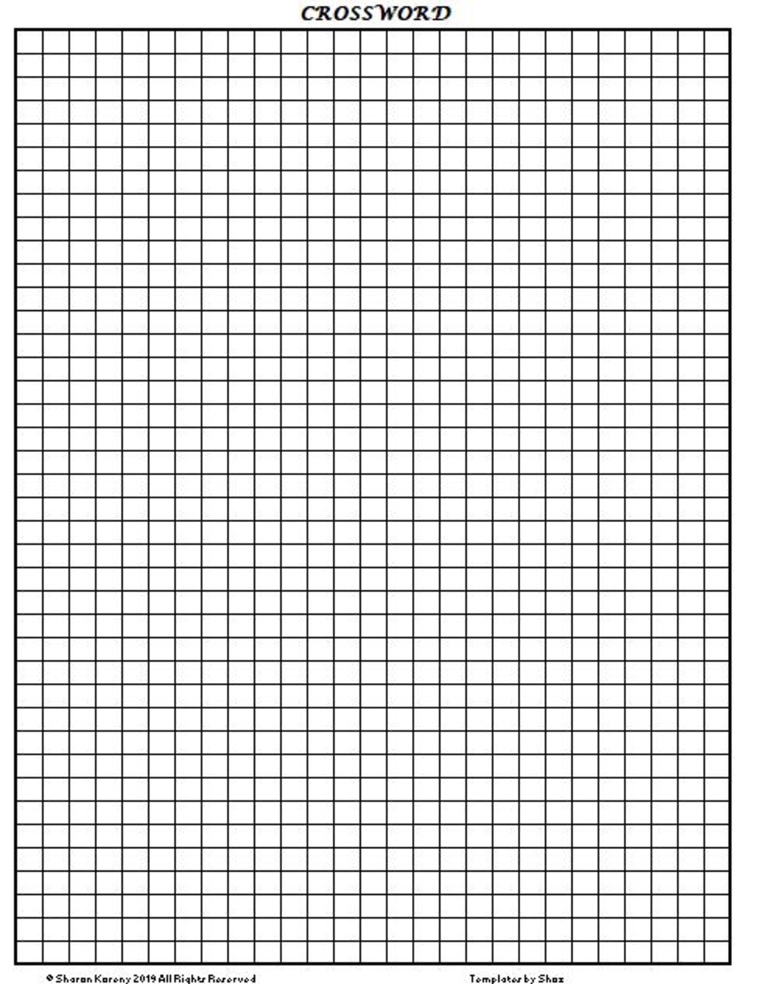 Printable PDF Puzzle Practice Sheet Crossword Etsy