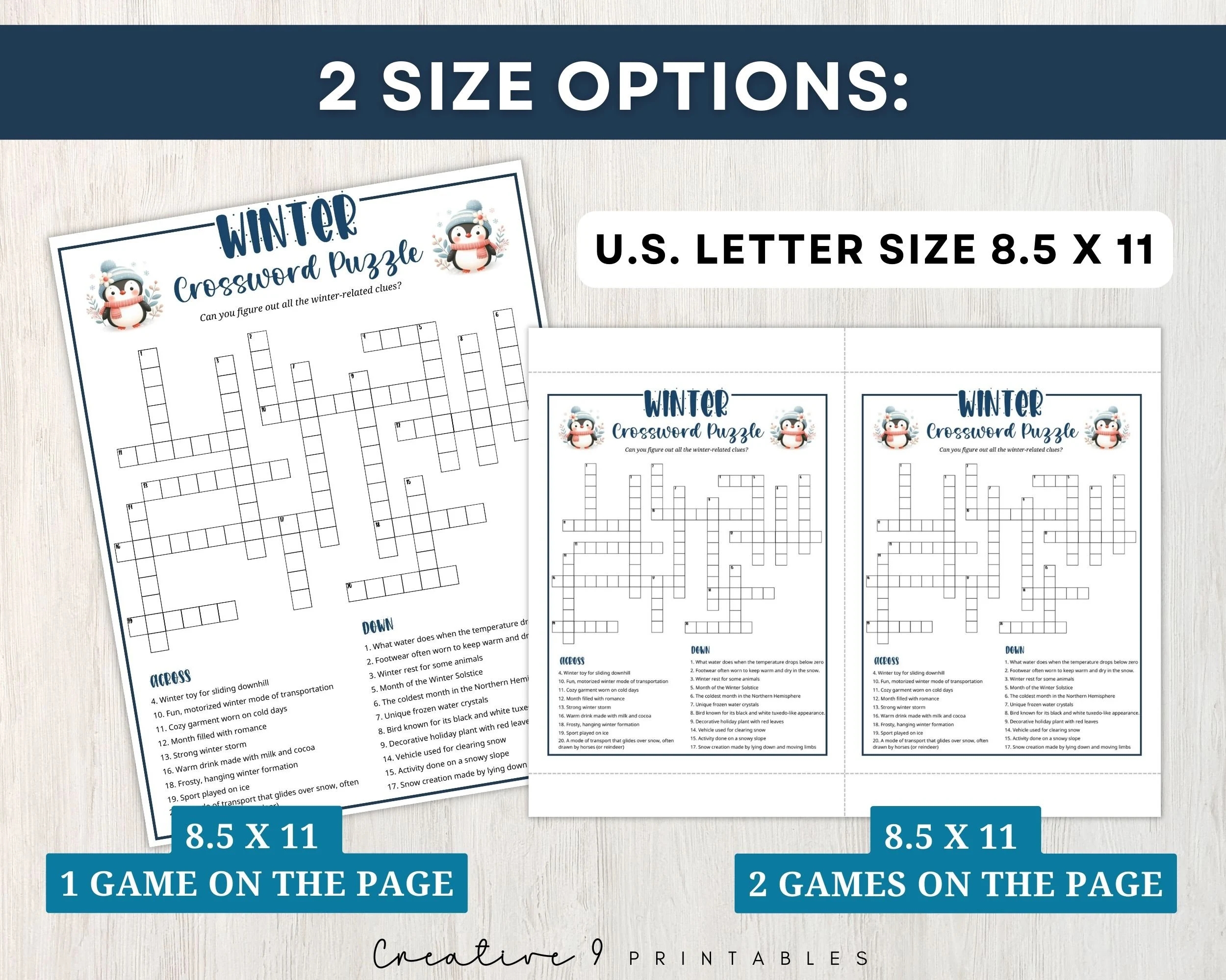 Printable Winter Crossword Puzzle For Kids And Adults Fun Winter Word Game For Family Game Night Or Classroom Activities Instant Download Etsy Printable Winter Crossword Puzzle For Kids And Adults Fun Winter Word Game For Family Game Night Or Classroom Activities Instant Download Etsy