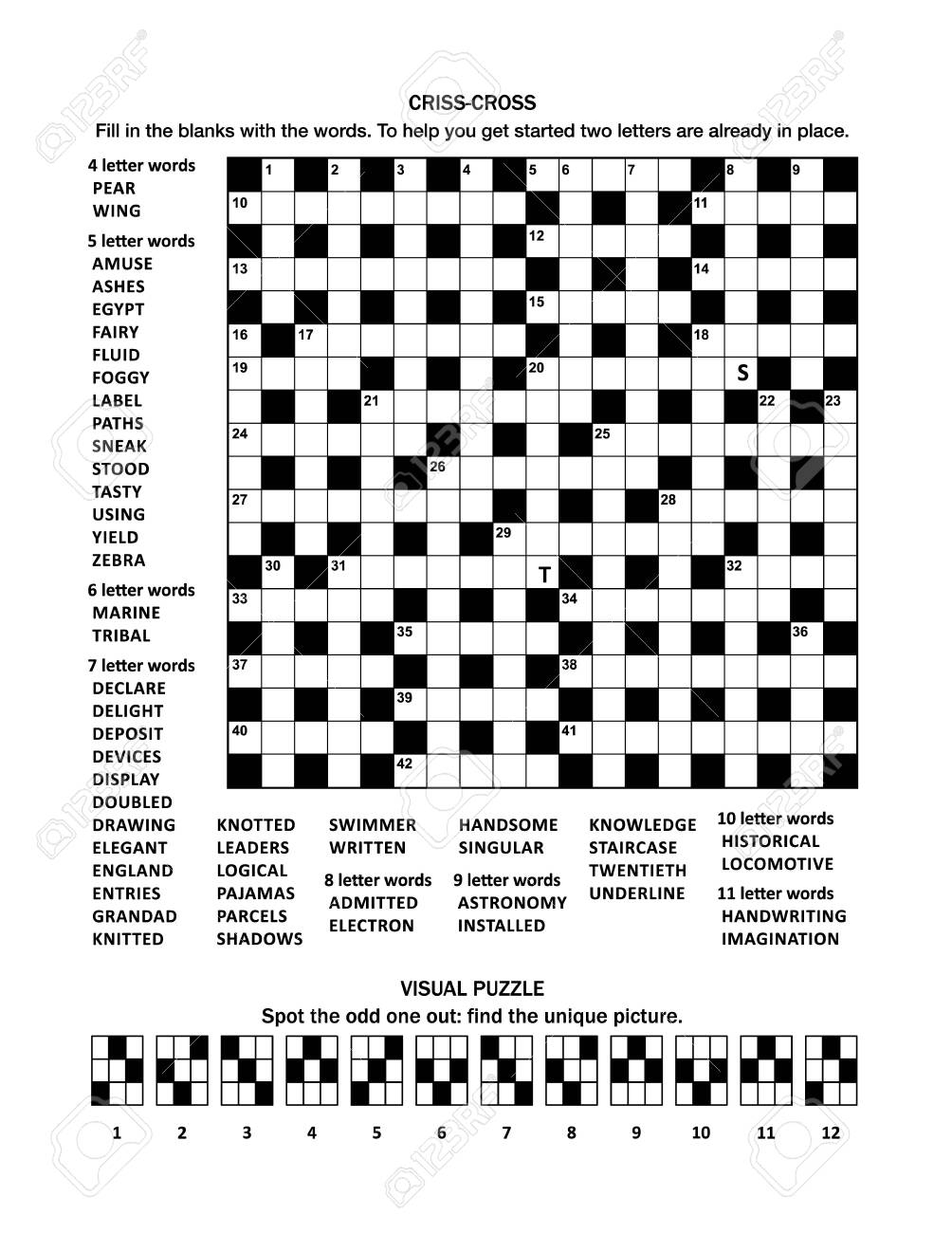 Puzzle Page With 19x19 Criss cross fill in Crossword Word Game English Language And Visual Puzzle With Cats Spot The Odd One Out Find The Unique Picture Royalty Free SVG Cliparts Vectors And Stock Puzzle Page With 19x19 Criss cross fill in Crossword Word Game English Language And Visual Puzzle With Cats Spot The Odd One Out Find The Unique Picture Royalty Free SVG Cliparts Vectors And Stock