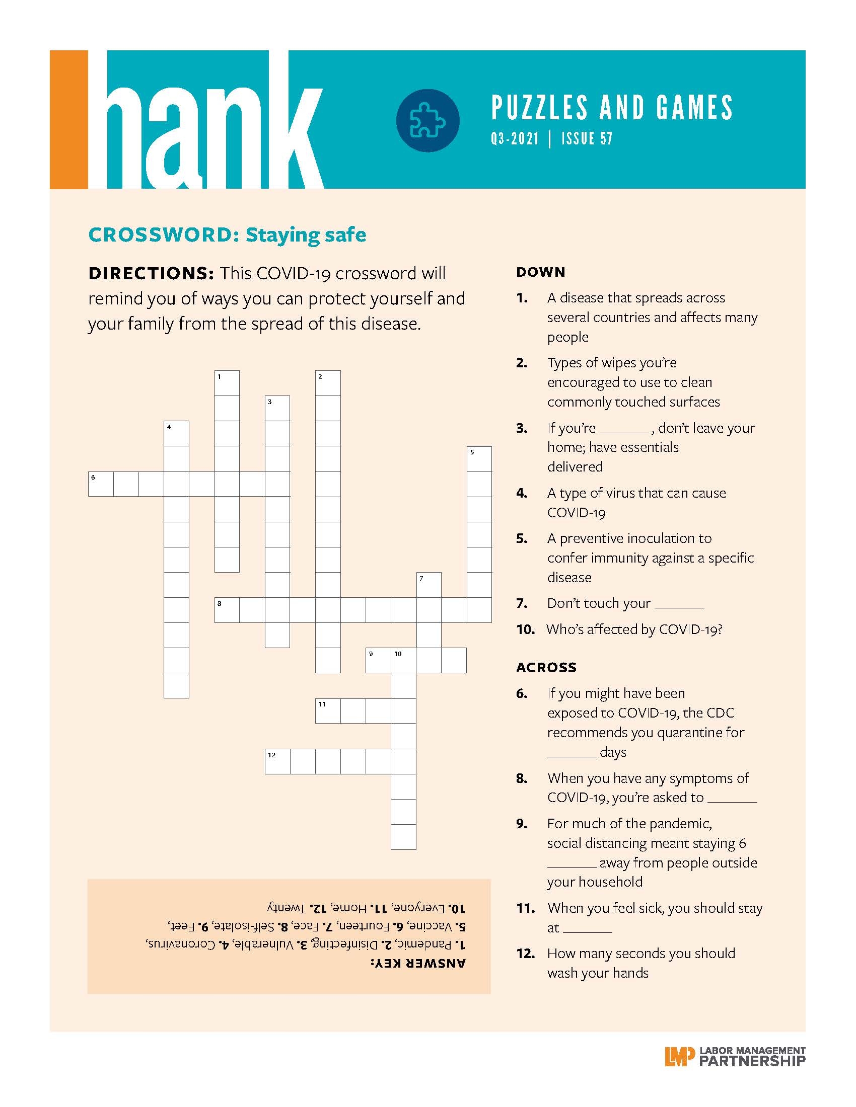 Puzzles And Games Labor Management Partnership