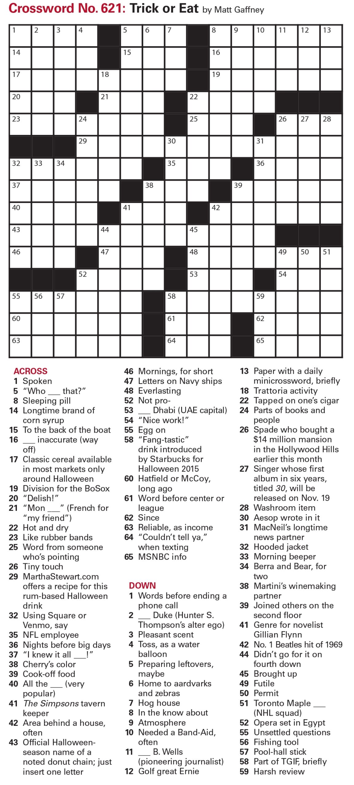 Printable Crossword Puzzle For Adults