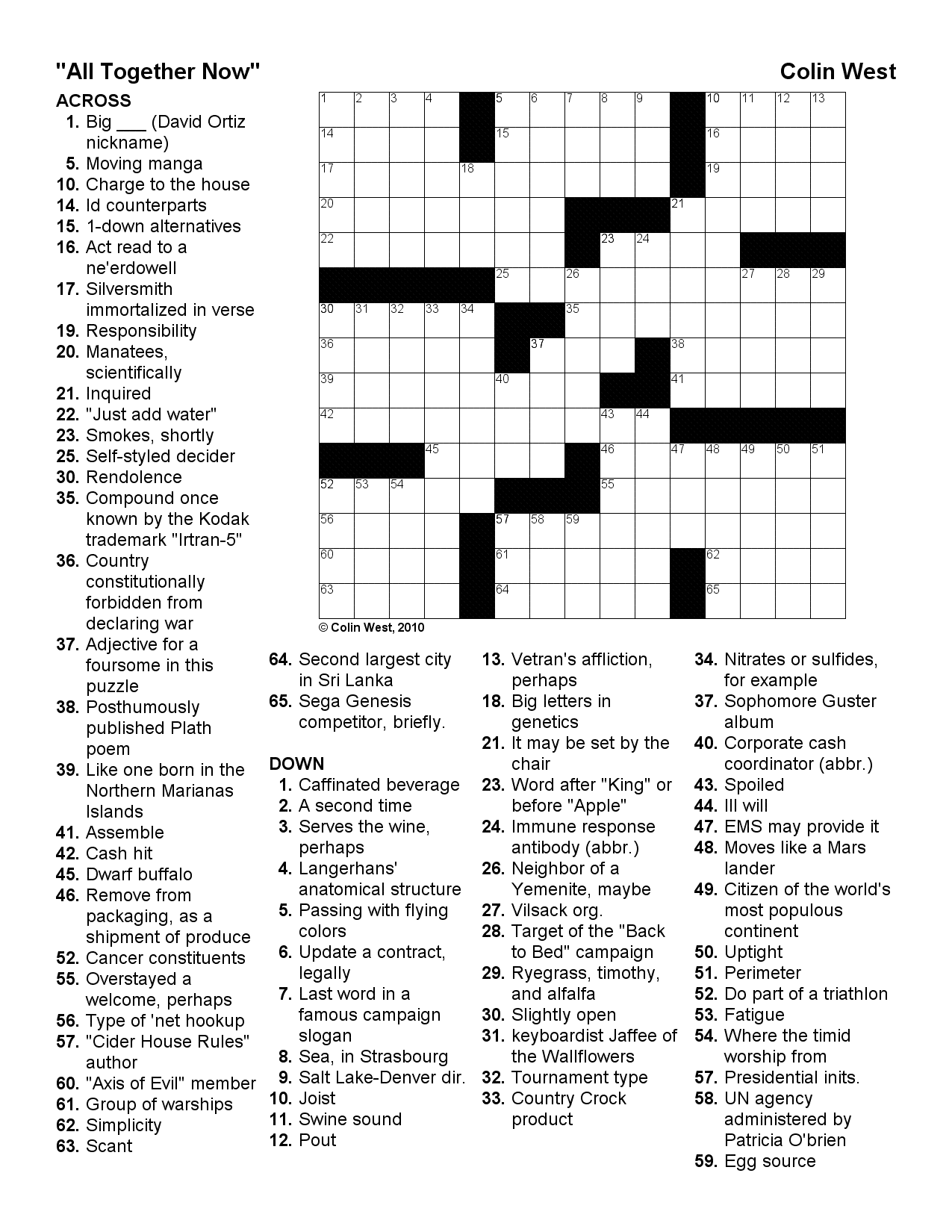 High School Math Crossword Puzzle Printable High School Math Crossword Puzzle Printable