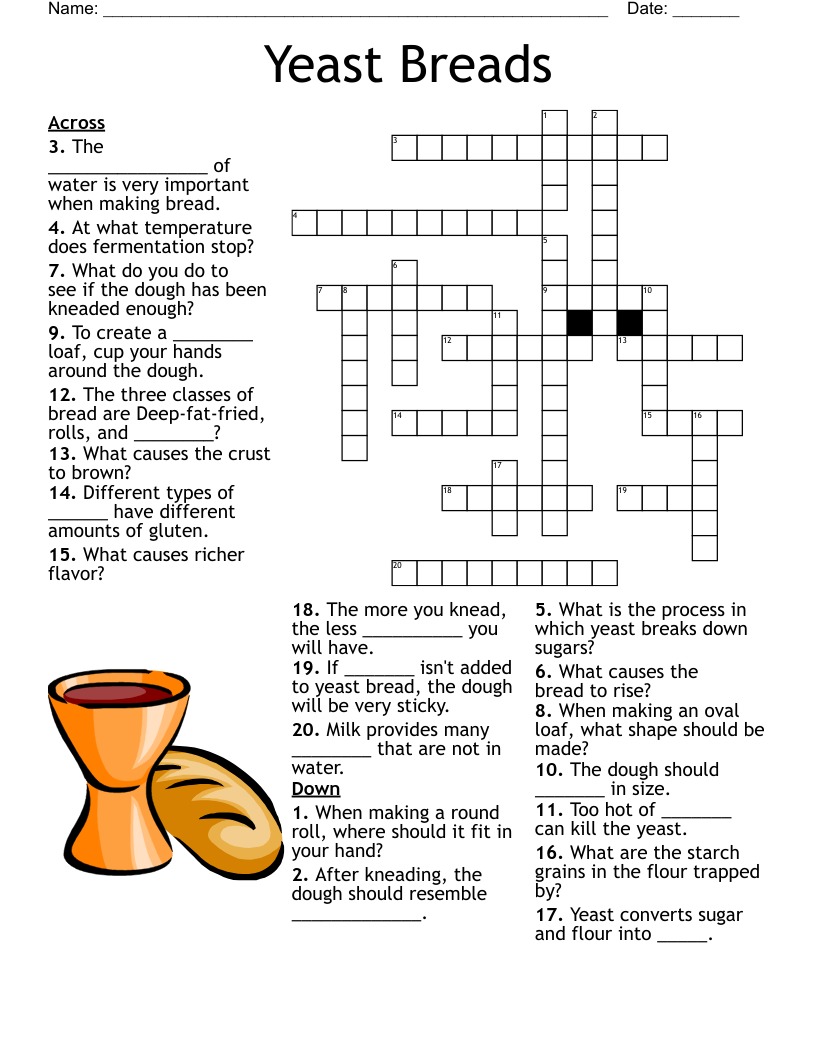 Quick Breads Crossword WordMint