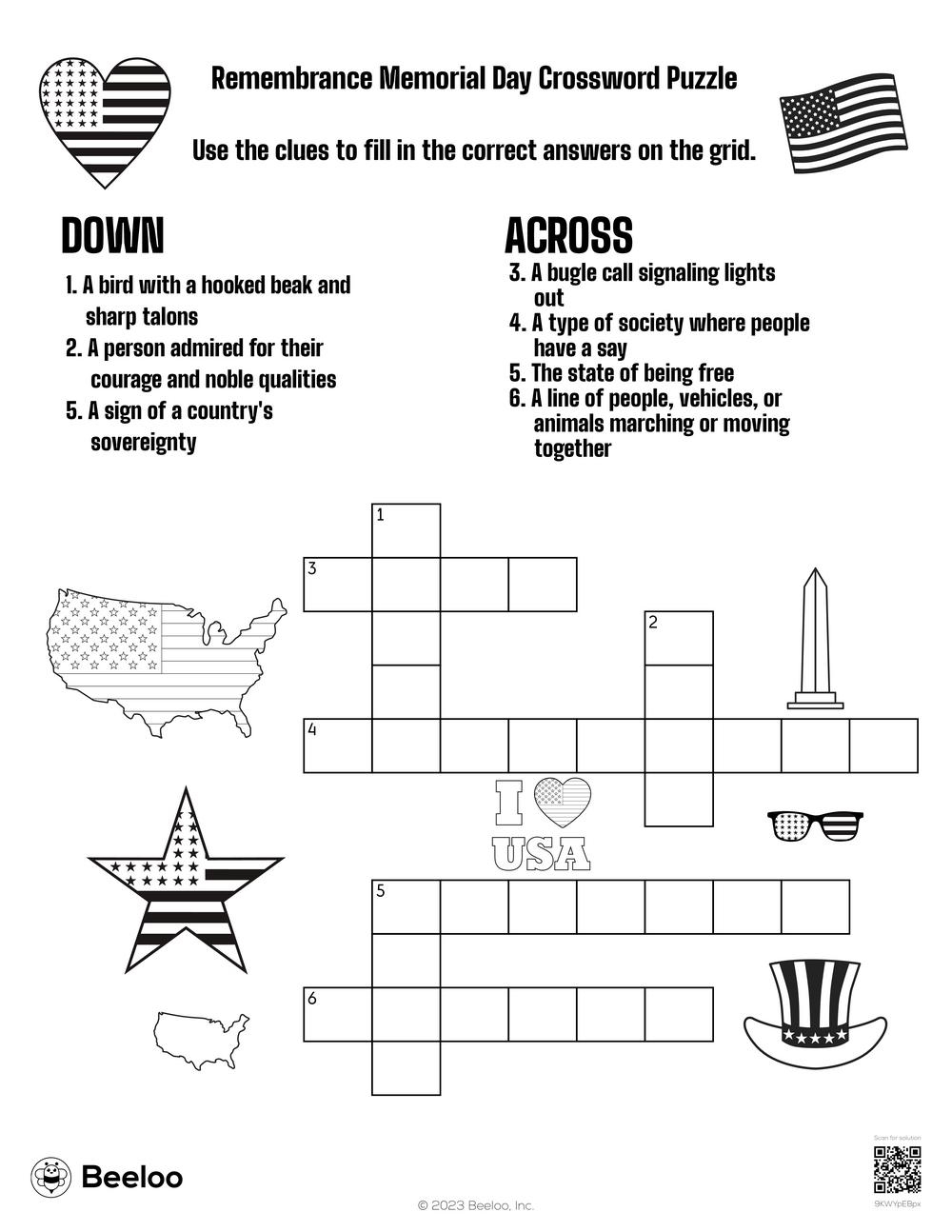 Memorial Day Crossword Puzzles Printable Memorial Day Crossword Puzzles Printable