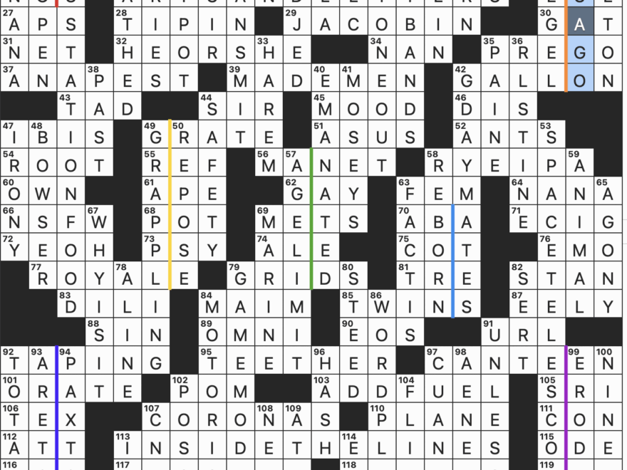 Rex Parker Does The NYT Crossword Puzzle One Tapped By Leadership SUN 3 2 25 Armada Vessel Sydneysider s Salutation Rebellion 19th century Chinese Conflict Encryption Code In Computer Science