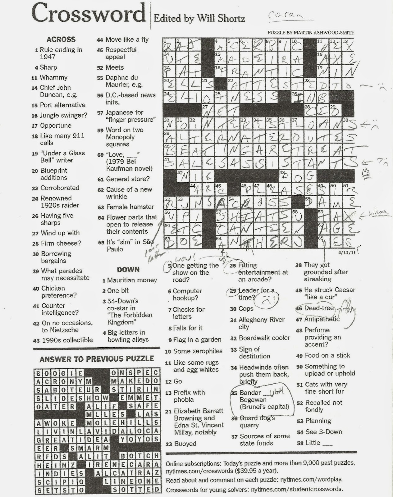 Rex Parker Does The NYT Crossword Puzzle Rex Parker Does The NYT Crossword Puzzle