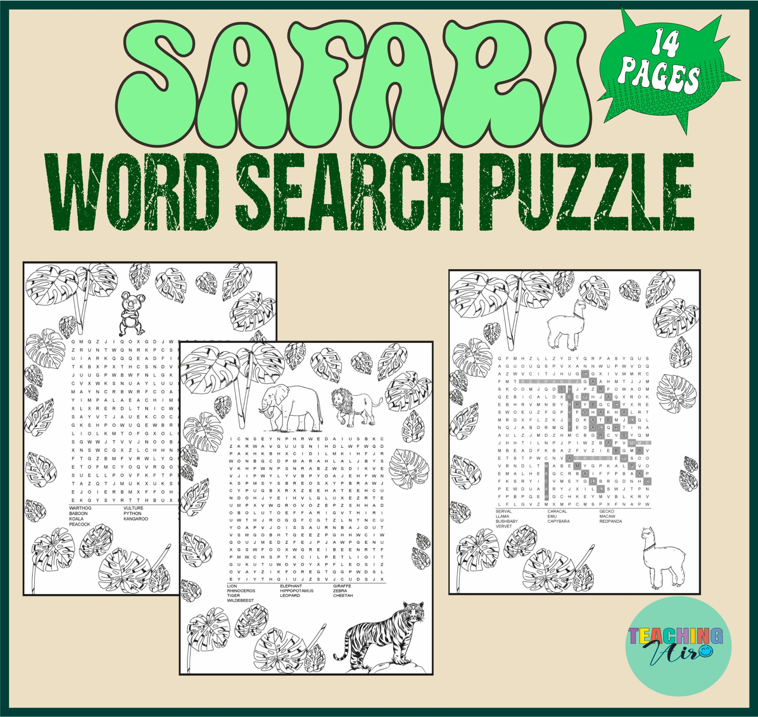 Safari Crossword Puzzle Free Printable Safari Crossword Puzzle Free Printable