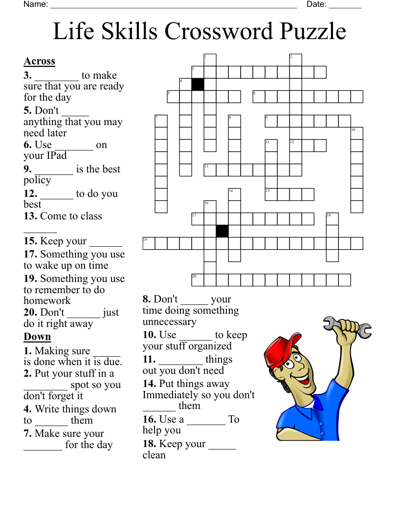 School Days Crossword WordMint