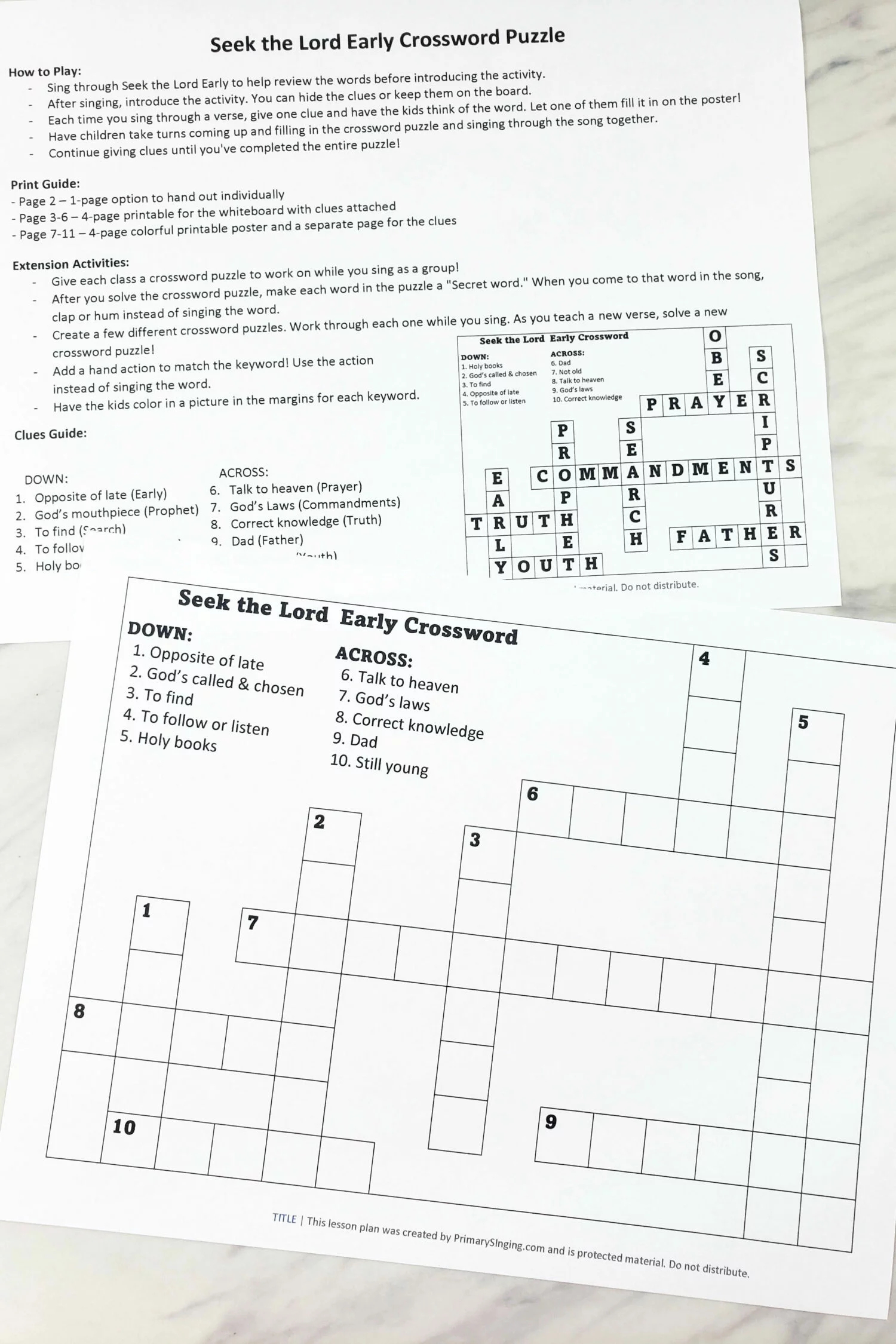 Seek The Lord Early Crossword Puzzle Primary Singing Seek The Lord Early Crossword Puzzle Primary Singing