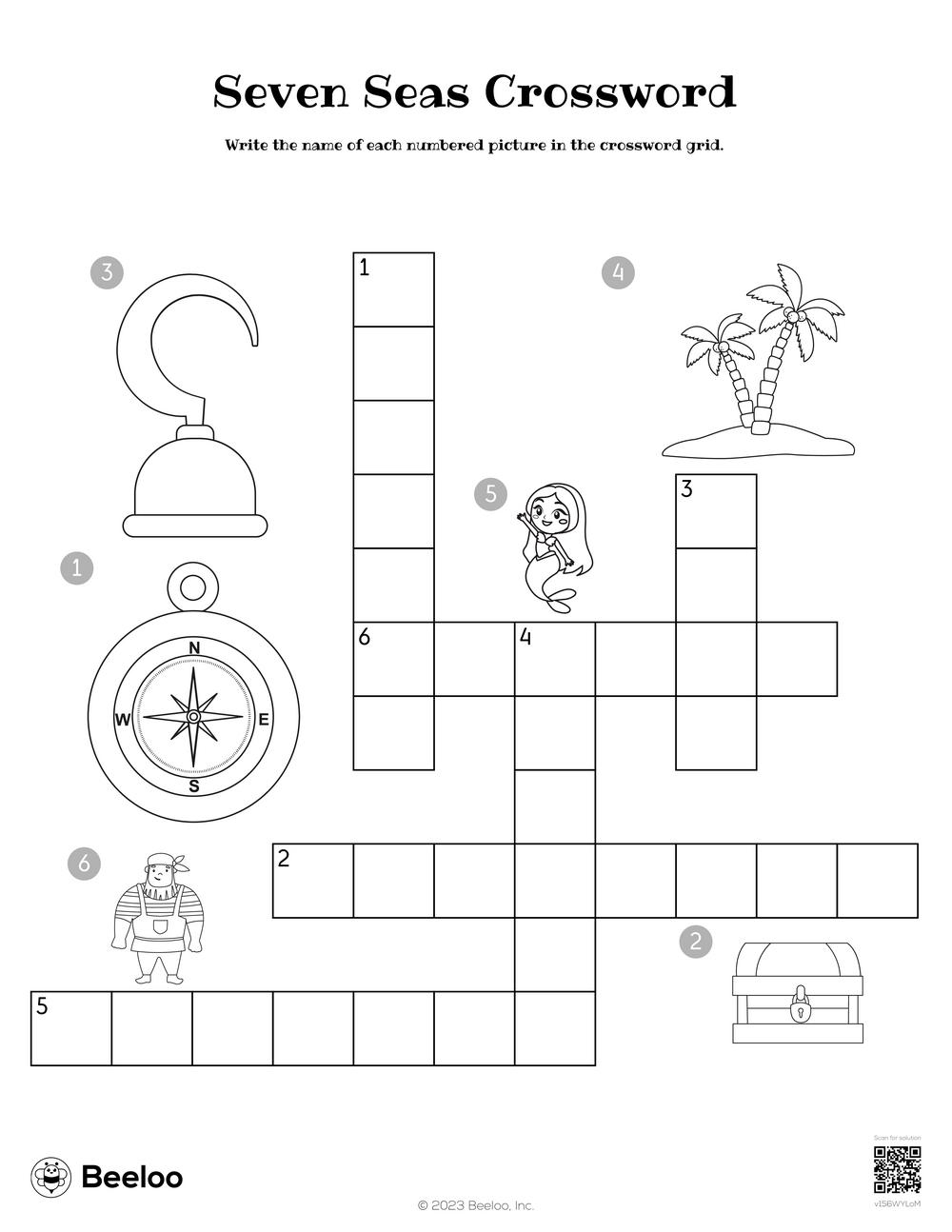 Seven Seas Crossword Beeloo Printable Crafts And Activities For Kids Seven Seas Crossword Beeloo Printable Crafts And Activities For Kids