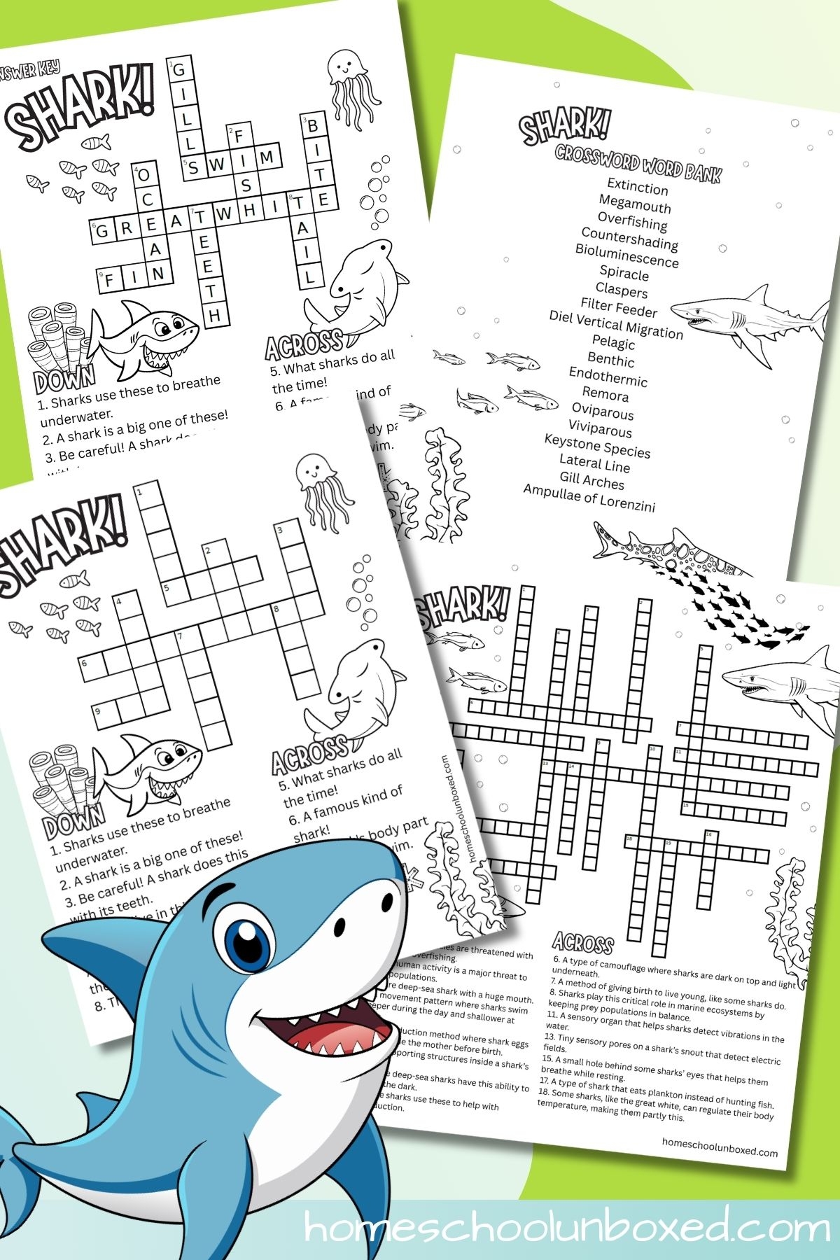 Shark Crossword Puzzles Free Printables For All Ages 