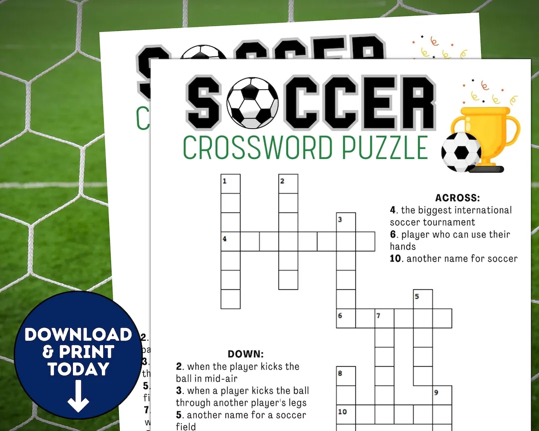 Soccer Crossword Puzzle Printable Soccer Team Party Games Soccer Games For Kids Adults World Cup Activities Birthday Games Etsy Soccer Crossword Puzzle Printable Soccer Team Party Games Soccer Games For Kids Adults World Cup Activities Birthday Games Etsy